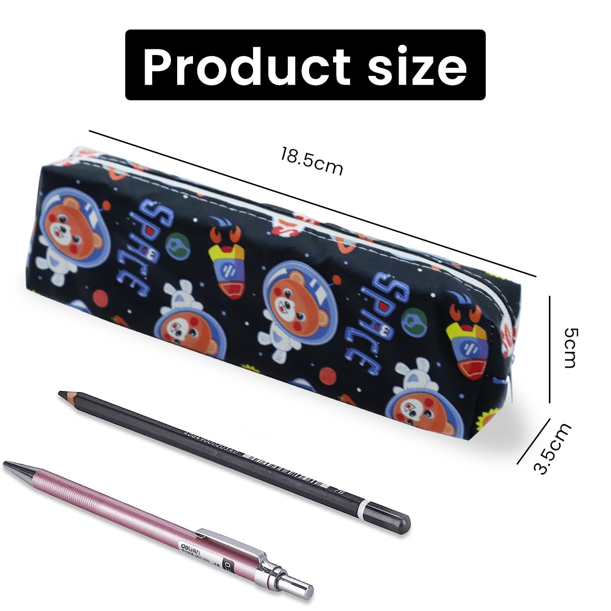 Climberty 6pcs Girls Pencil Pouch - Colorful Space Bear Print Pencil Organizer Bag for Pens, Crayons, Stationery - Perfect School Gift for Kids, Multi-Functional, Portable and Durable Climberty 6pcs Girls Pencil Pouch - Colorful Space Bear Print Pencil Organizer Bag for Pens, Crayons, Stationery - Perfect School Gift for Kids, Multi-Functional, Portable and Durable